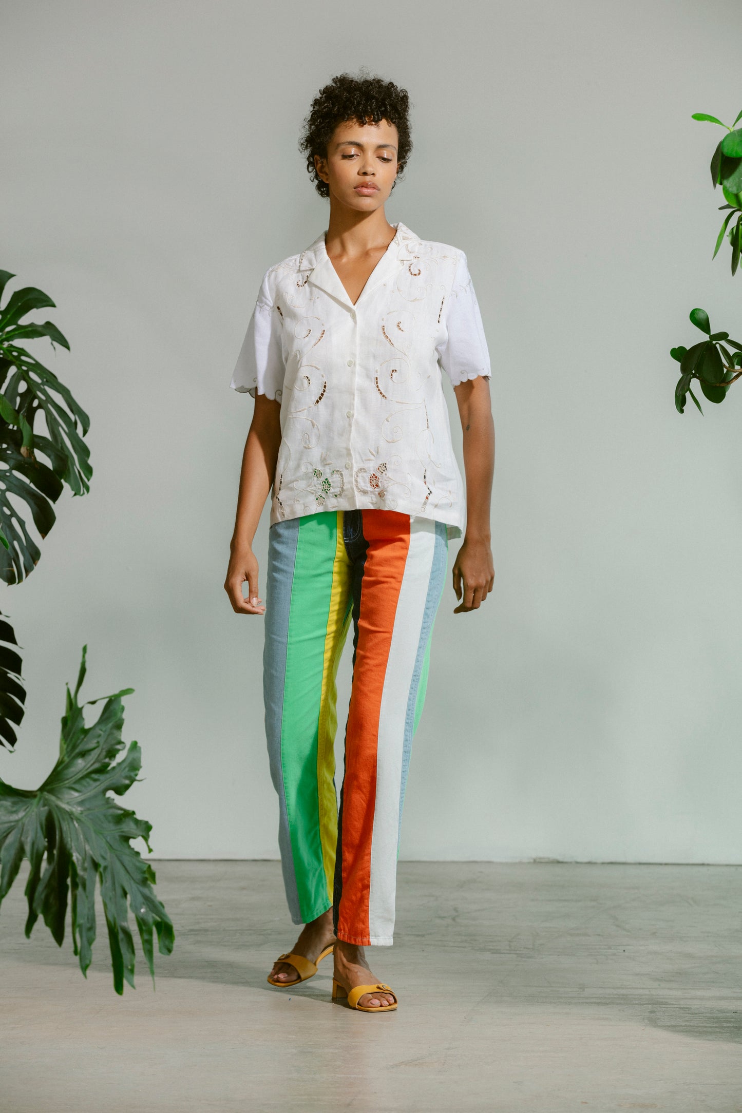 Straight Leg Pant - Cabana Stripe