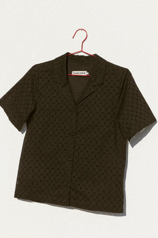 Dinner Party Shirt - Black Eyelet
