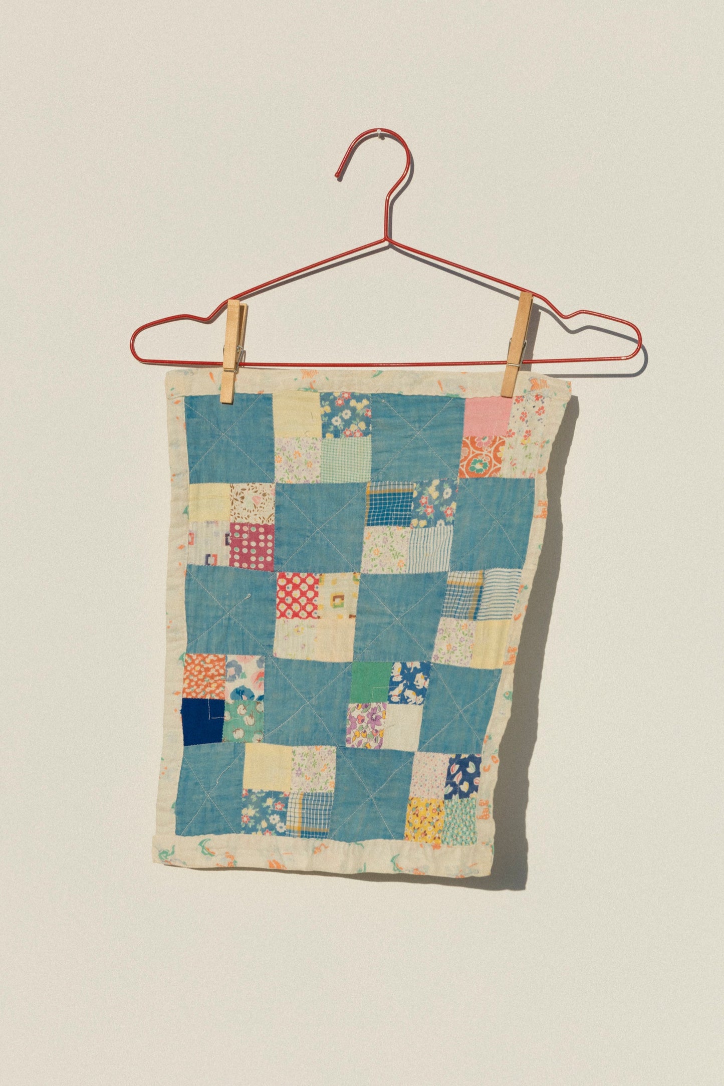 Vintage Tiny Quilt - Blue Blocks