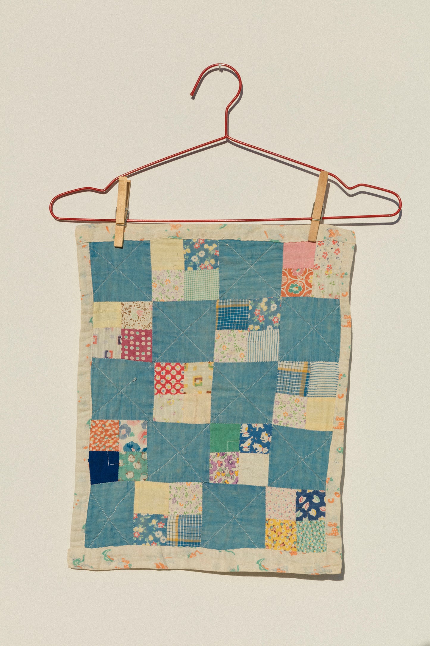 Vintage Tiny Quilt - Blue Blocks