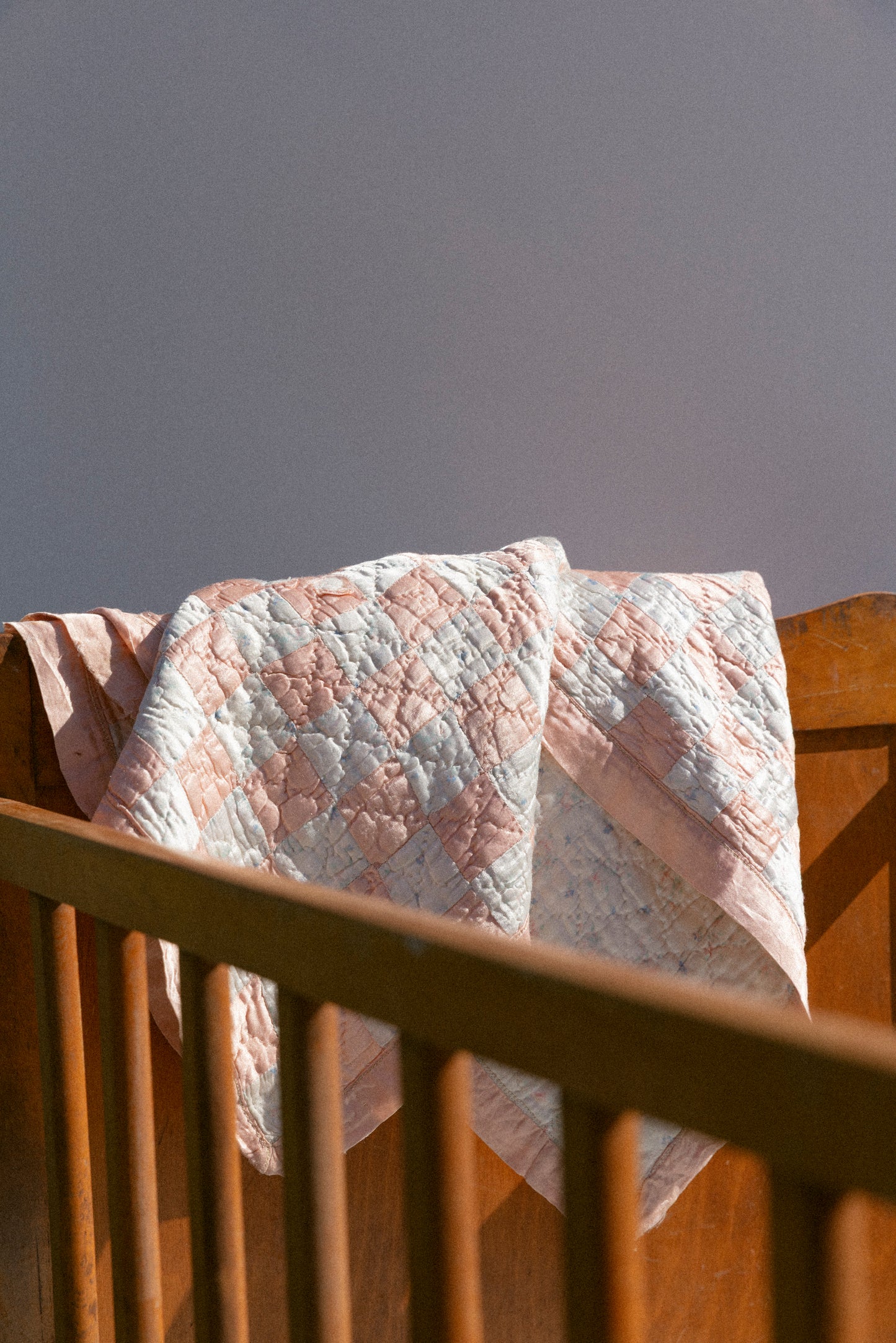 Vintage Baby Quilt - Satin