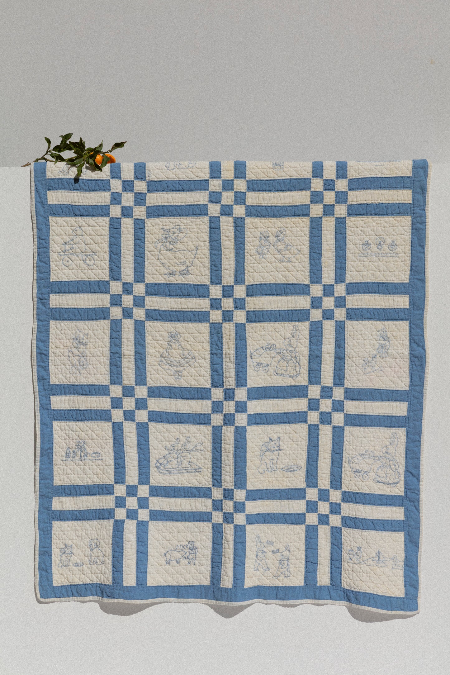 Vintage Baby Quilt - Storybook Animals