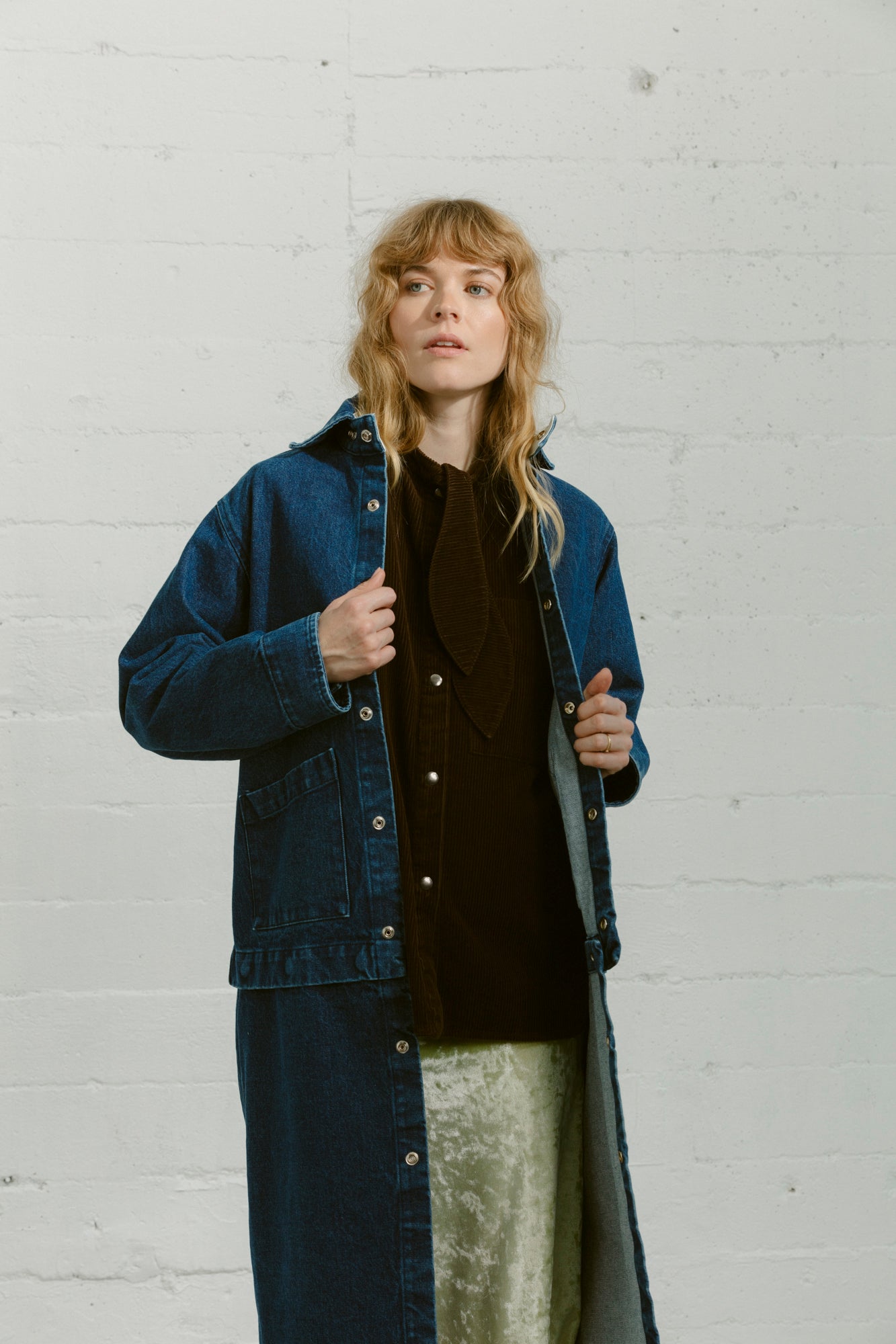 Snap Away Duster - Dark Rinse