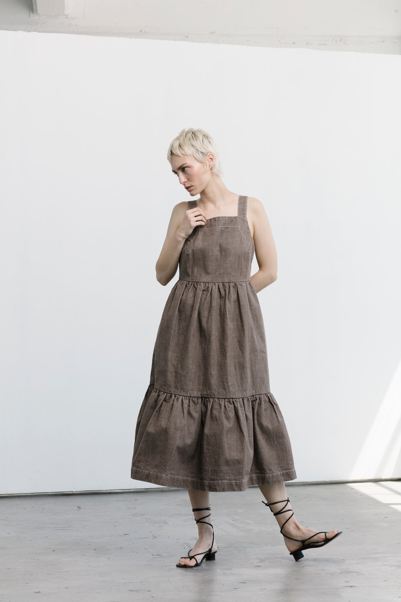 Tiered Dress - Walnut