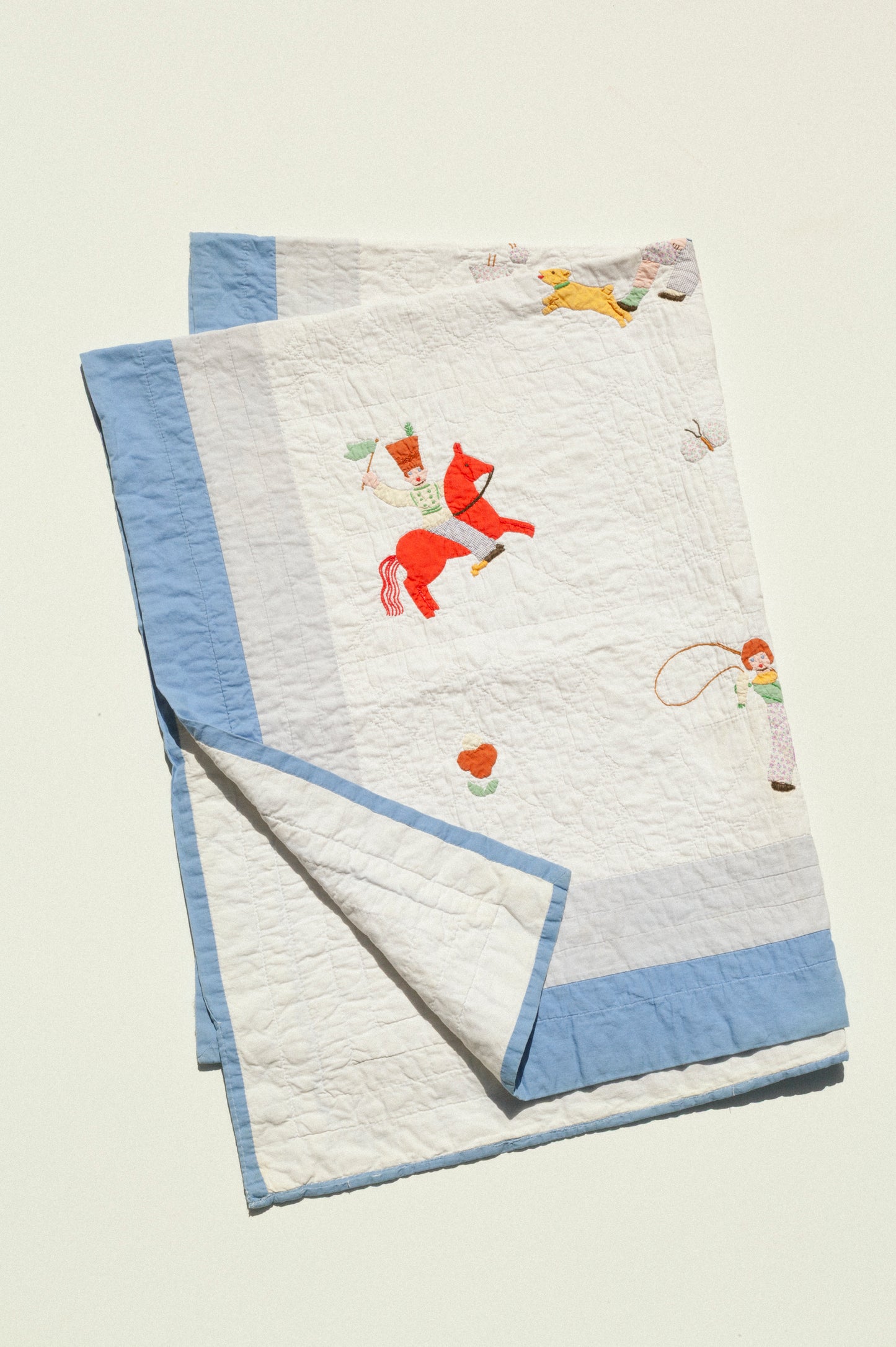 Vintage Baby Quilt - Children at Play