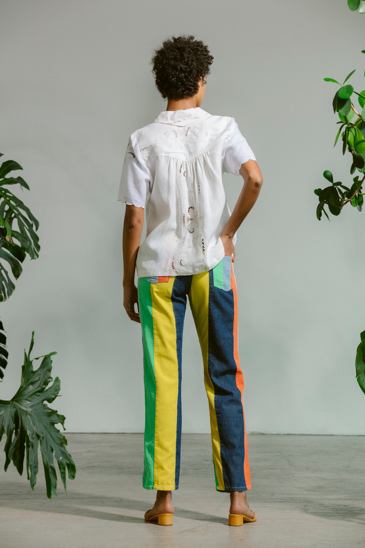 Straight Leg Pant - Cabana Stripe