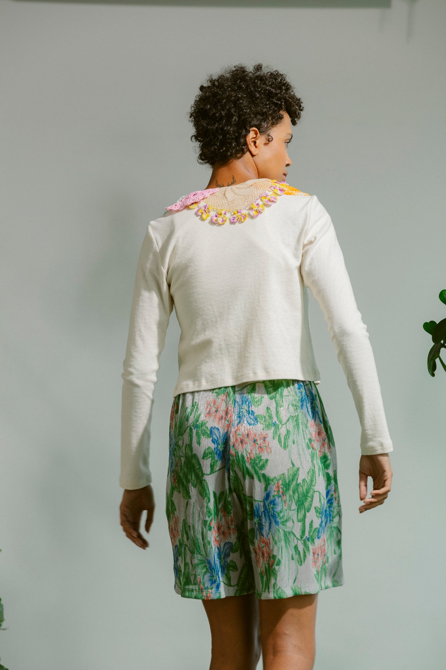 Doily Cardigan - Lavender (Medium)