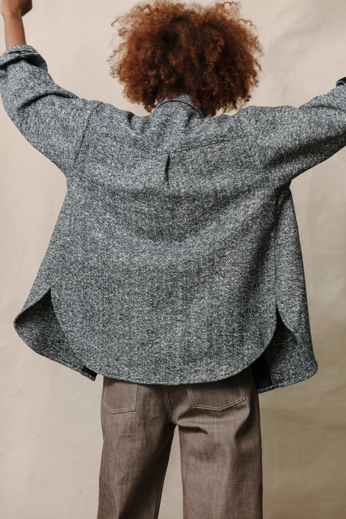 Wool Shirt Jacket - Salt & Pepper