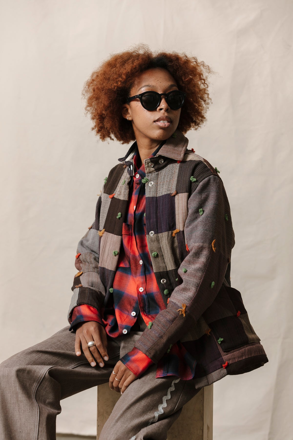 Quilt Ardmore Jacket - Brick Yarn Ties (XSmall)