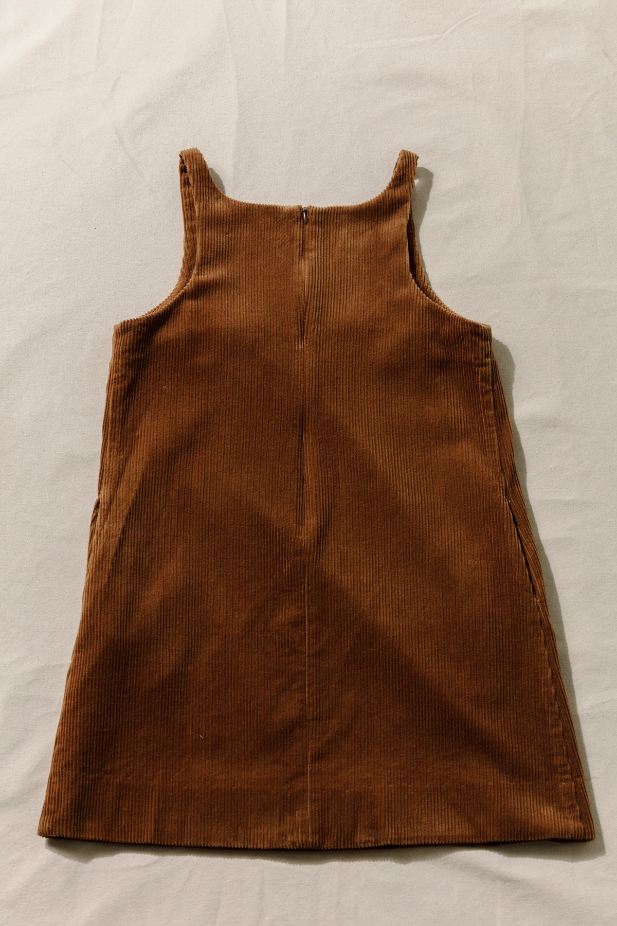 Square Neck Mini Dress - Amber Corduroy