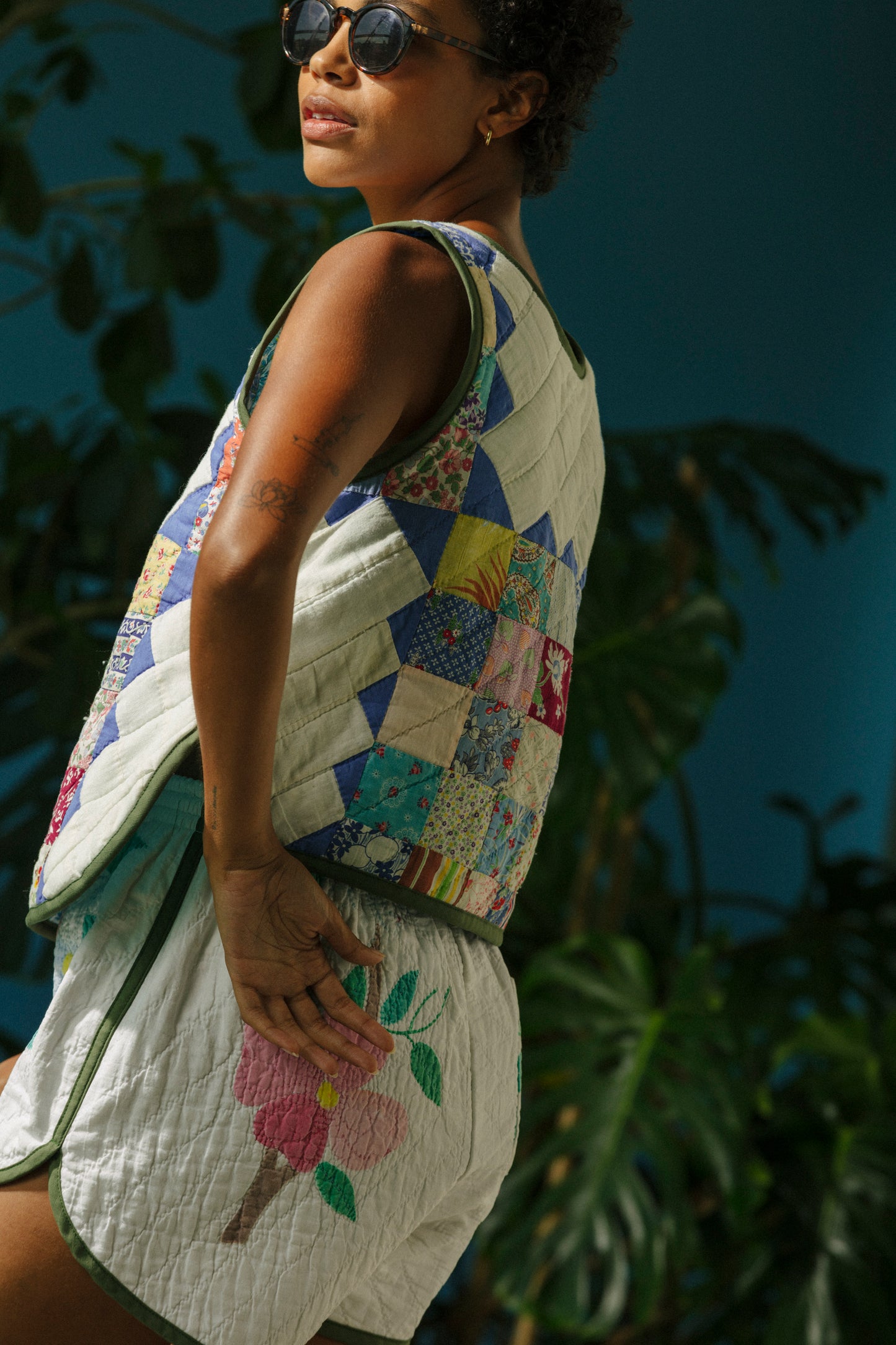 Quilt Scallop Tank - Walking Triangles (Medium)