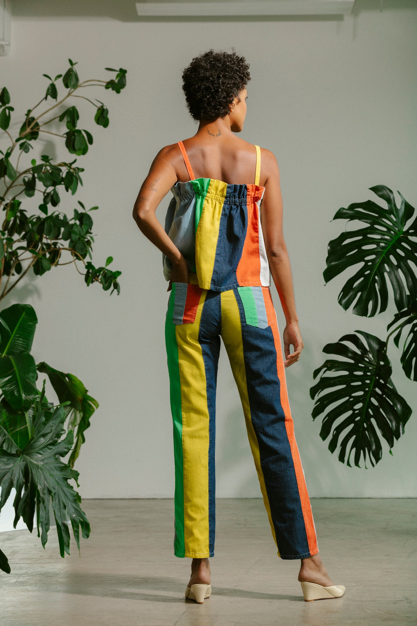 Straight Leg Pant - Cabana Stripe