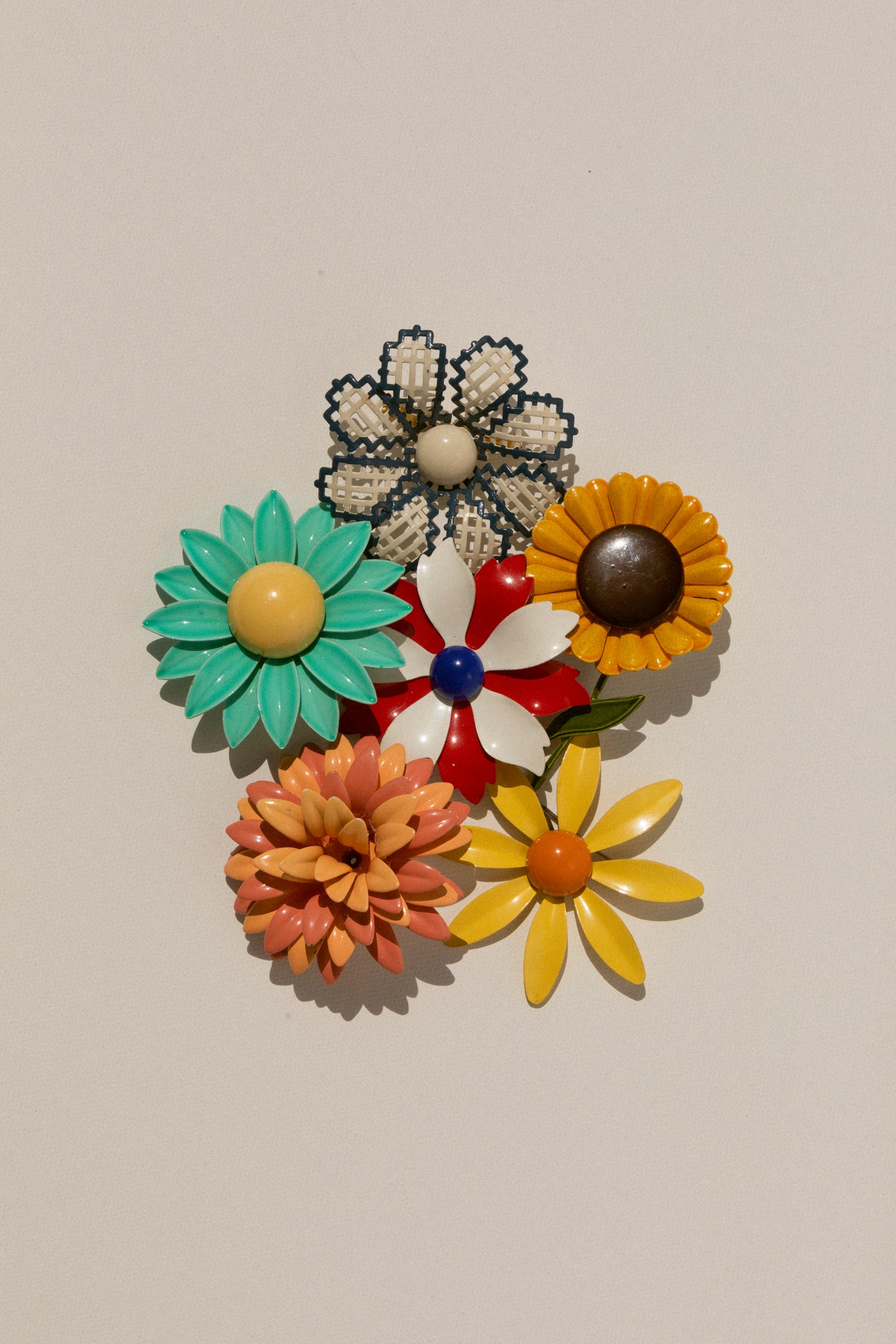 Vintage Floral Brooch - Pink Mum
