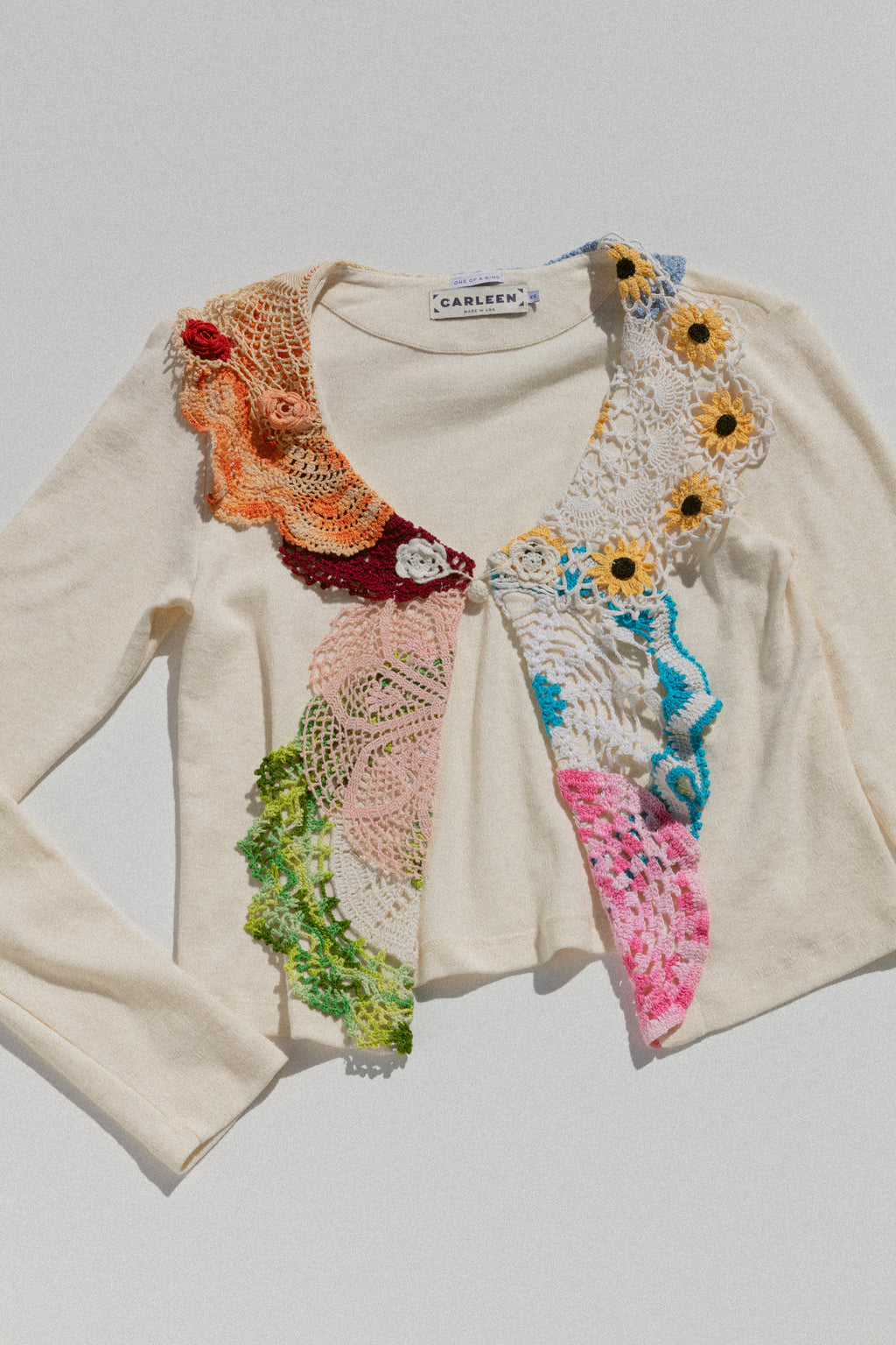 Doily Cardigan - Sunflowers & Roses (XSmall)