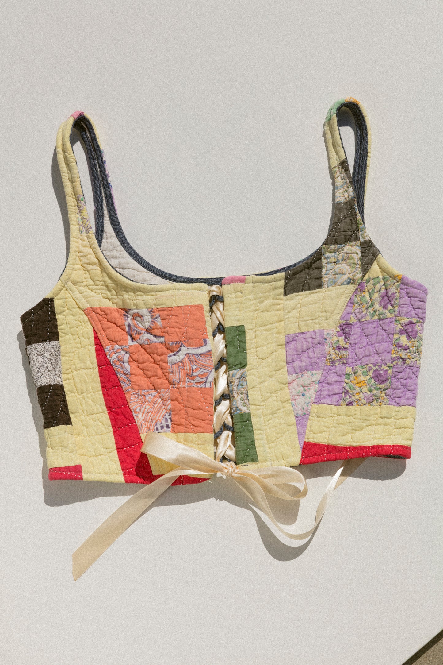 Quilt Corset - Yellow Blocks (Large)