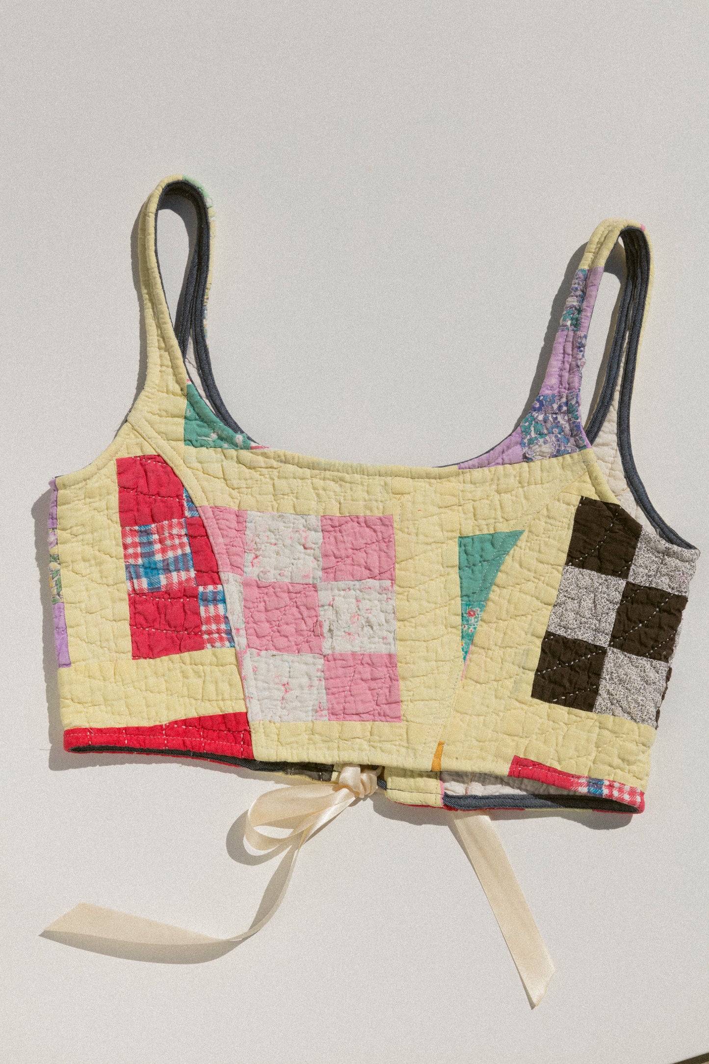 Quilt Corset - Yellow Blocks (Large)