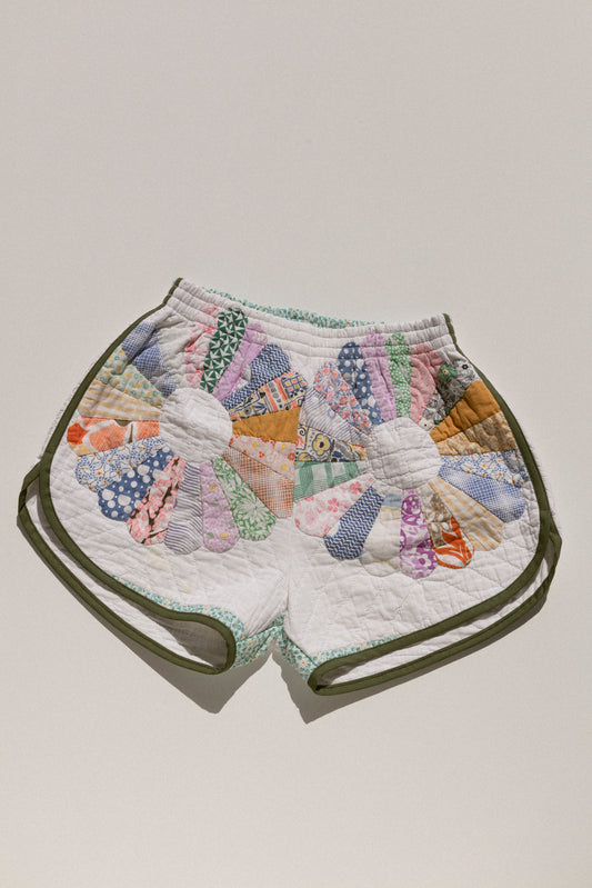 Quilt Track Shorts - Dresden Plate (Medium)