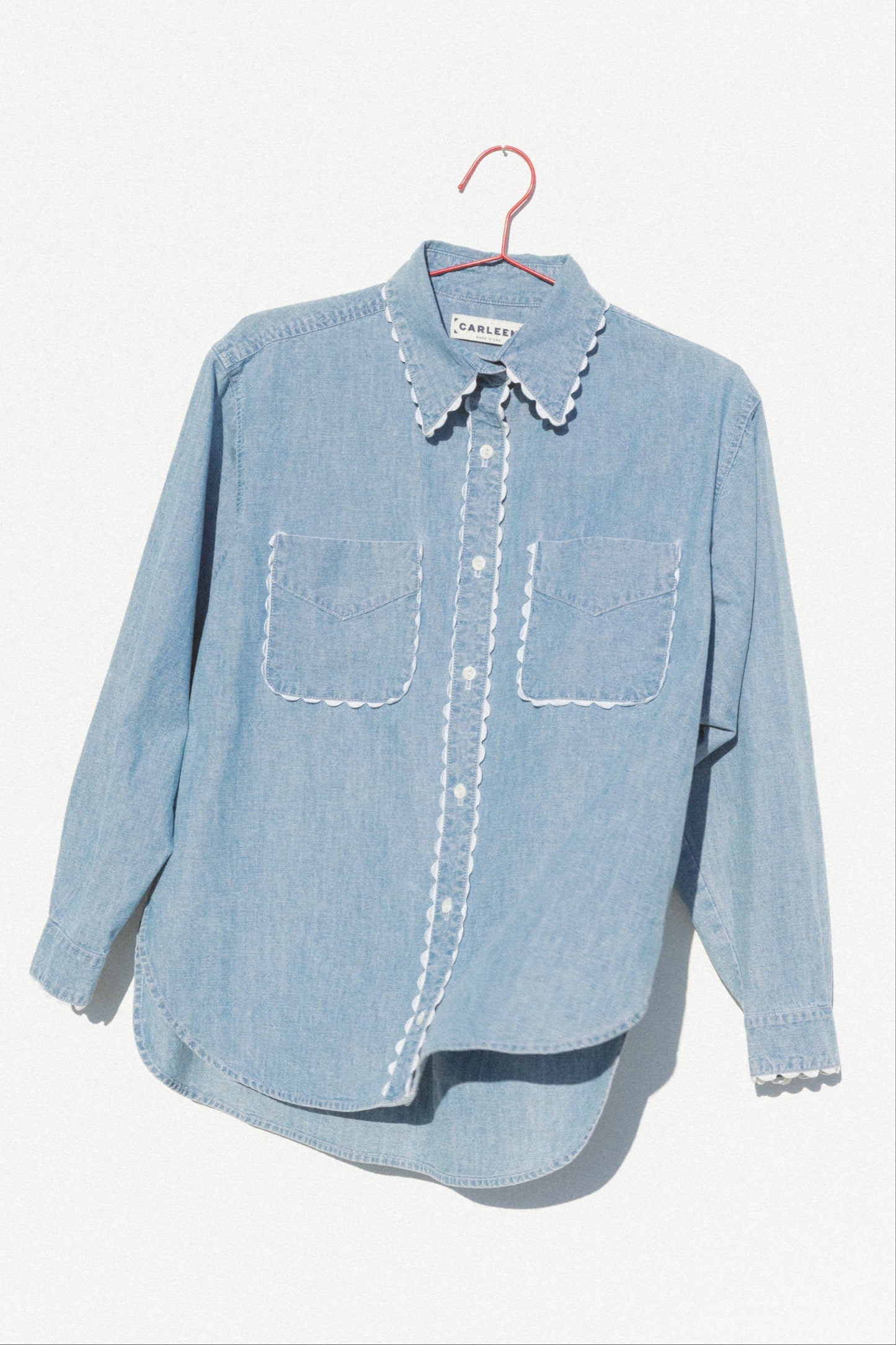 Rickrack Perfect Shirt - Medium Wash Chambray