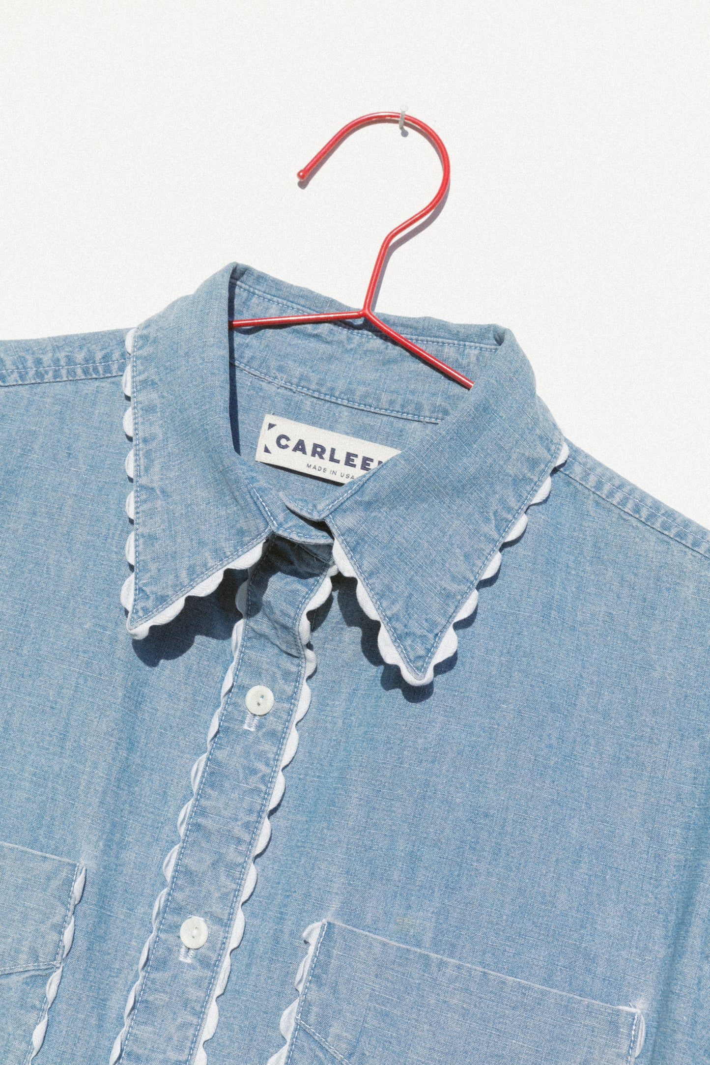 Rickrack Perfect Shirt - Medium Wash Chambray