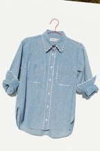 PREORDER Rickrack Perfect Shirt - Medium Wash Chambray