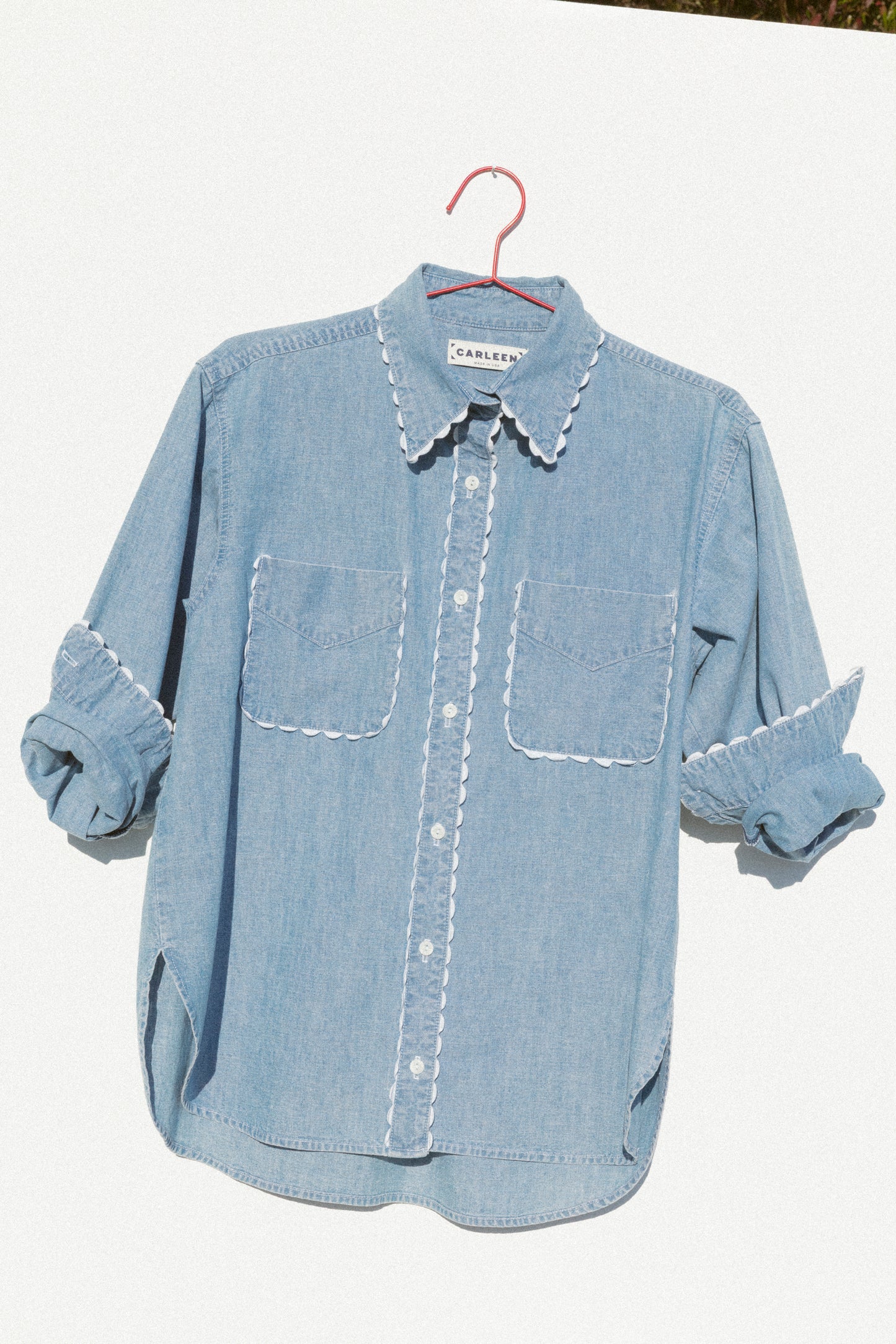 Rickrack Perfect Shirt - Medium Wash Chambray