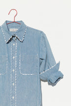 PREORDER Rickrack Perfect Shirt - Medium Wash Chambray