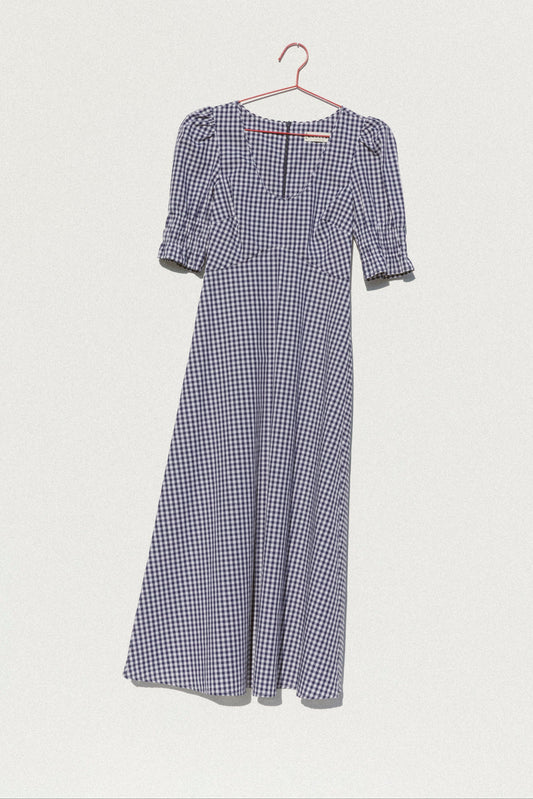 Austen Dress - Navy Gingham