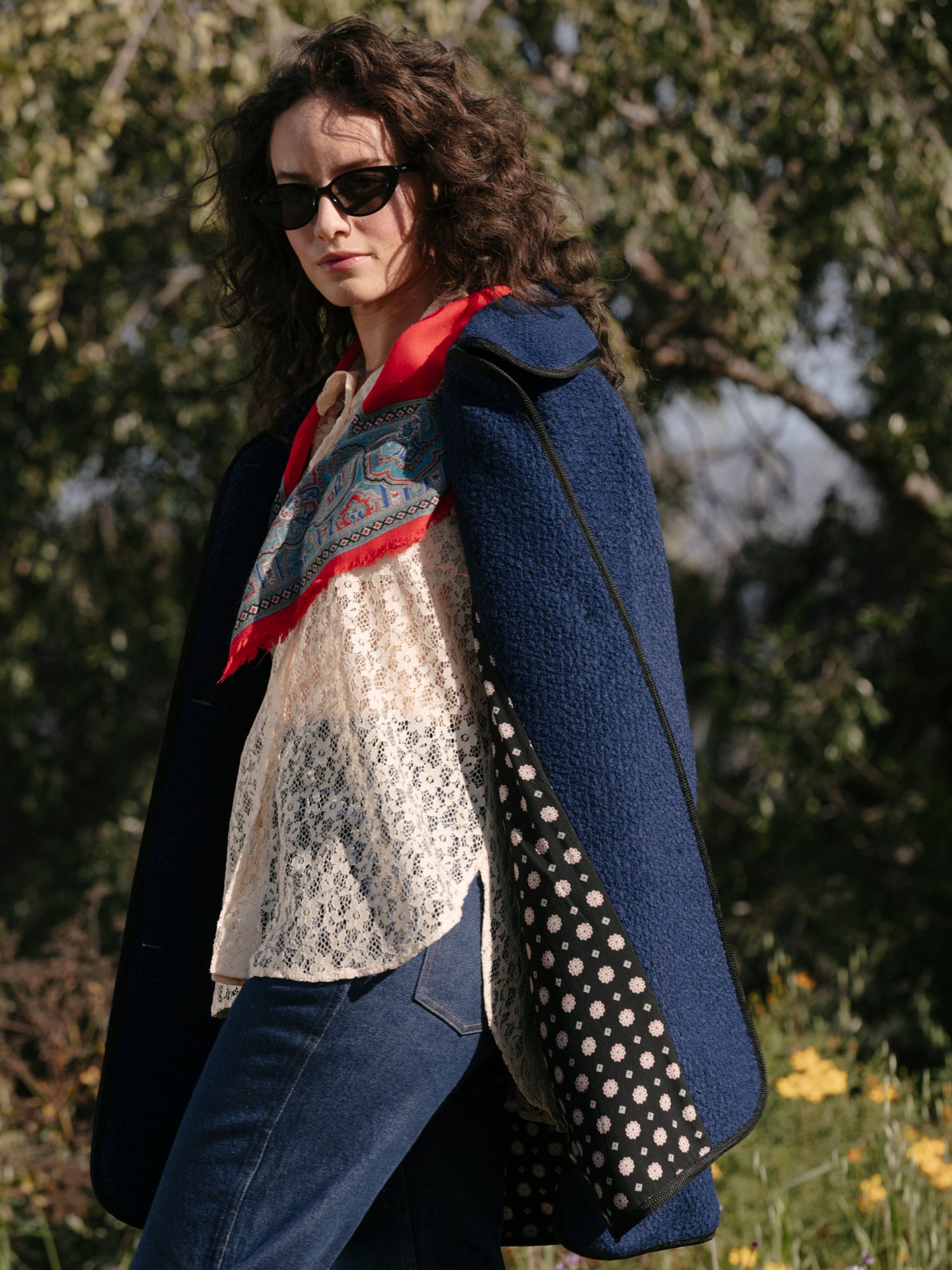 PREORDER Highland Coat - Navy Boucle
