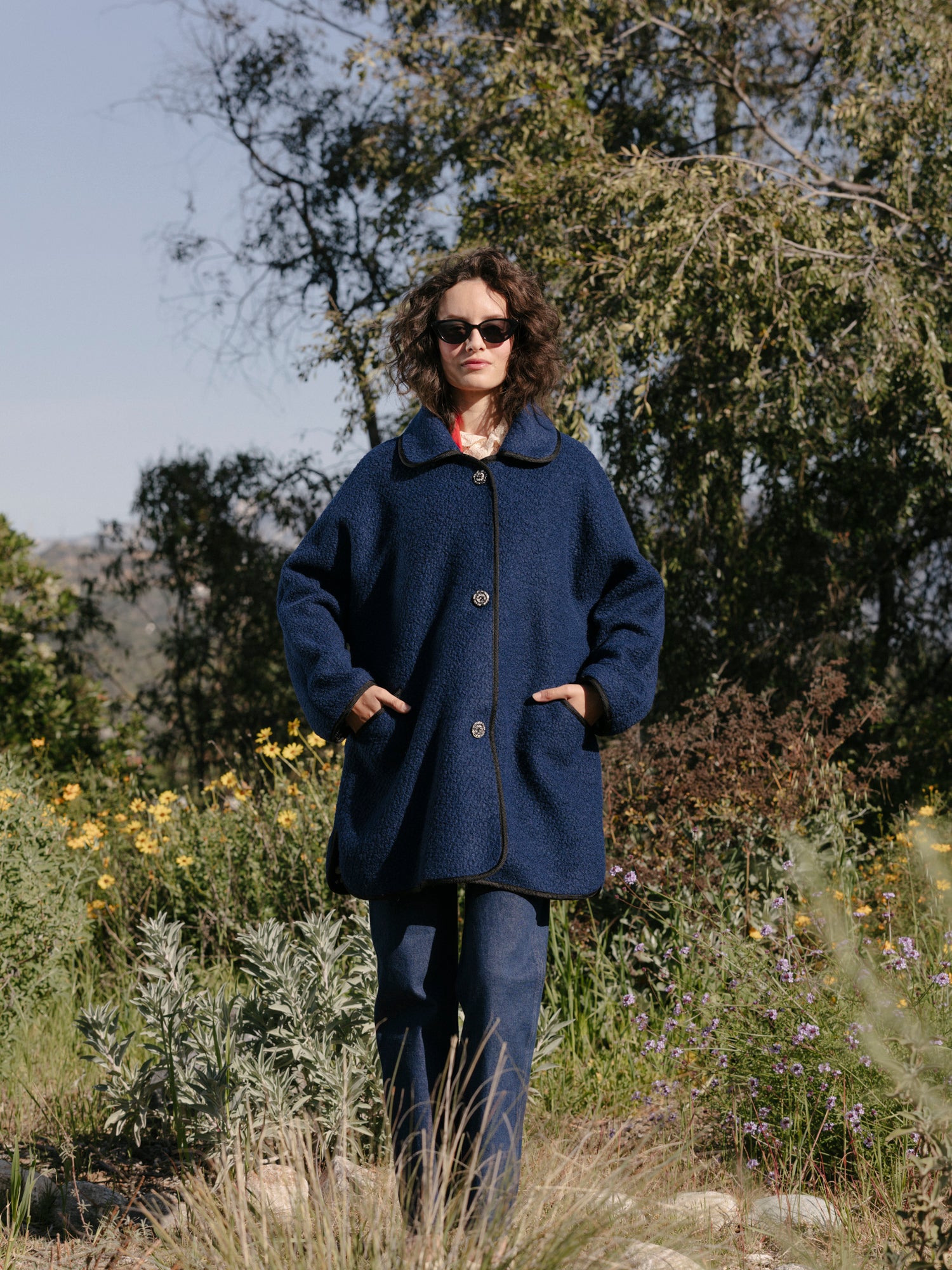 PREORDER Highland Coat - Navy Boucle