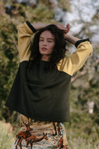Boxy Raglan - Olive Fleece