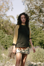 Boxy Raglan - Olive Fleece