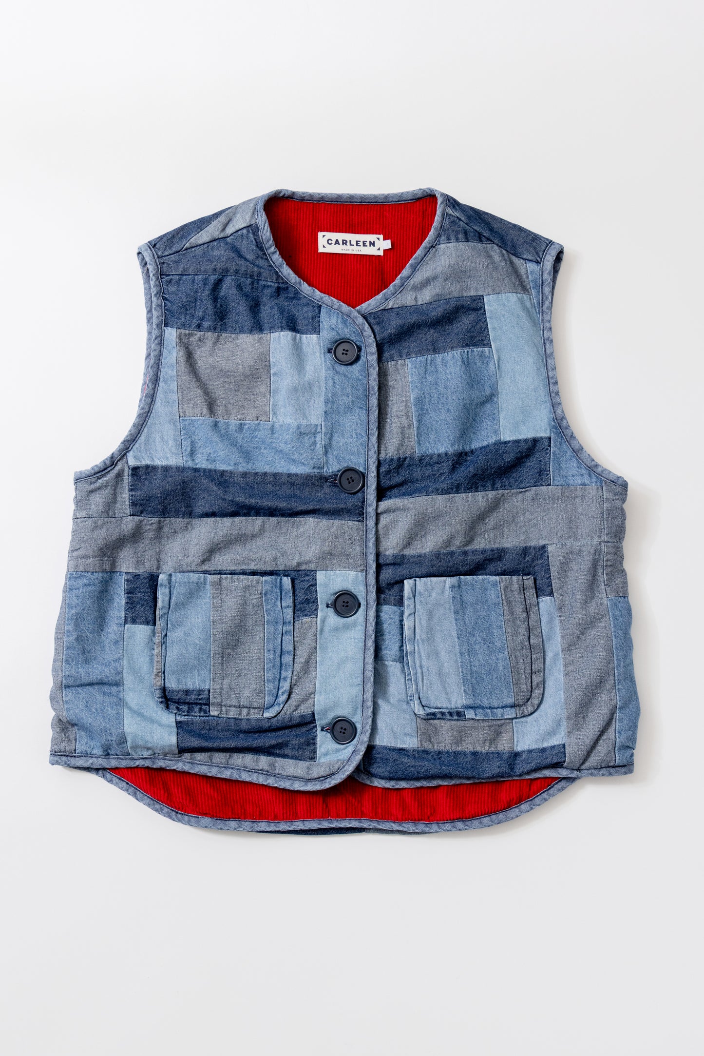 Reversible Vest - Log Cabin