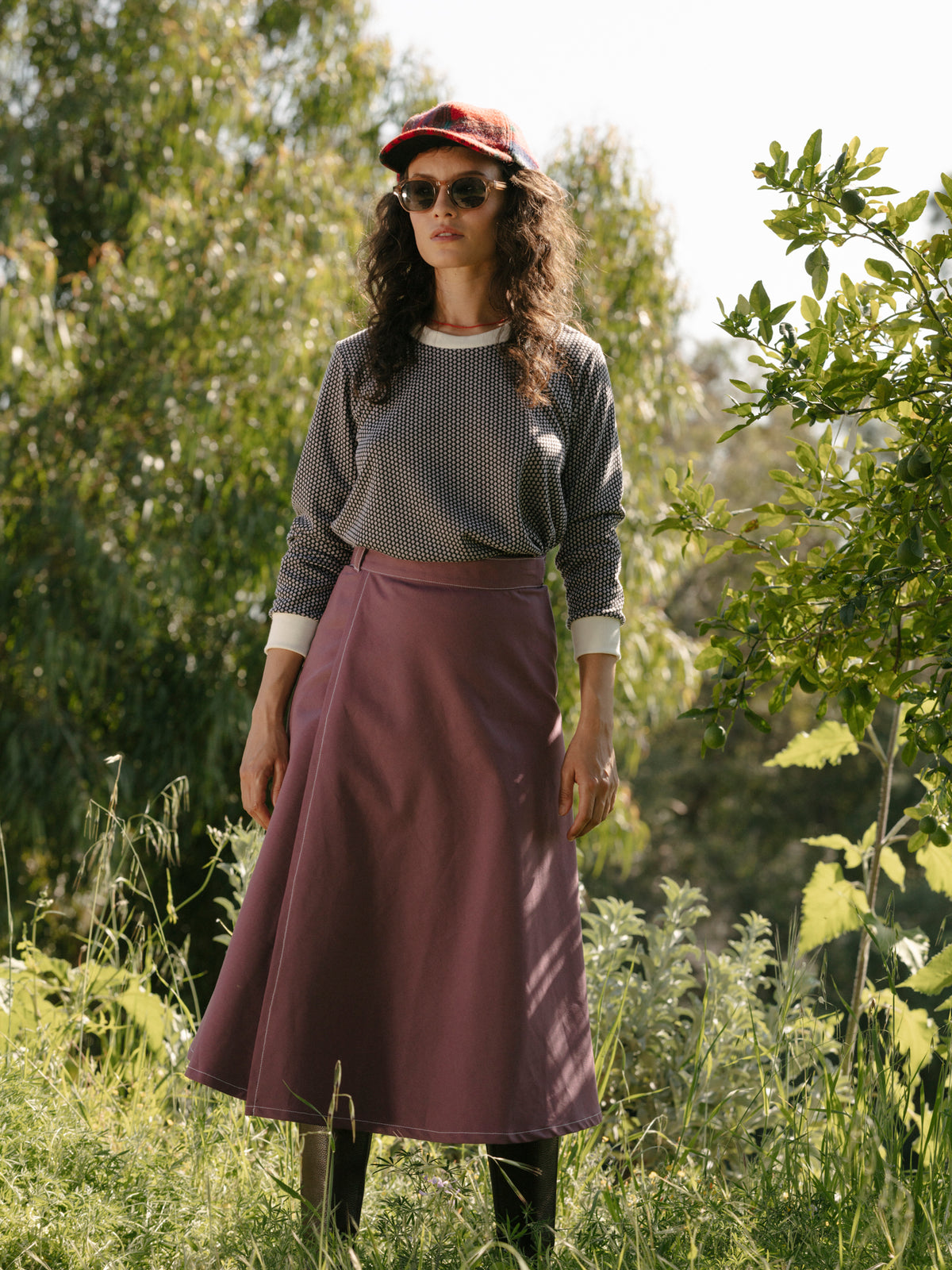 Louise Wrap Skirt - Mauve
