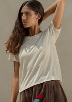 Perfect Little Short Sleeve Shirt - Sungold Stripe