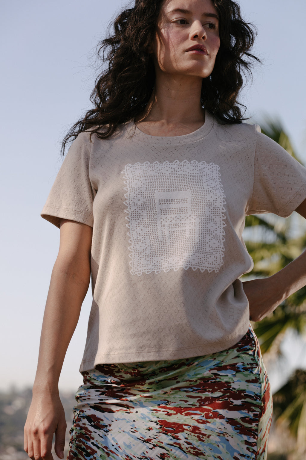 Perfect Tee - Pointelle Doily