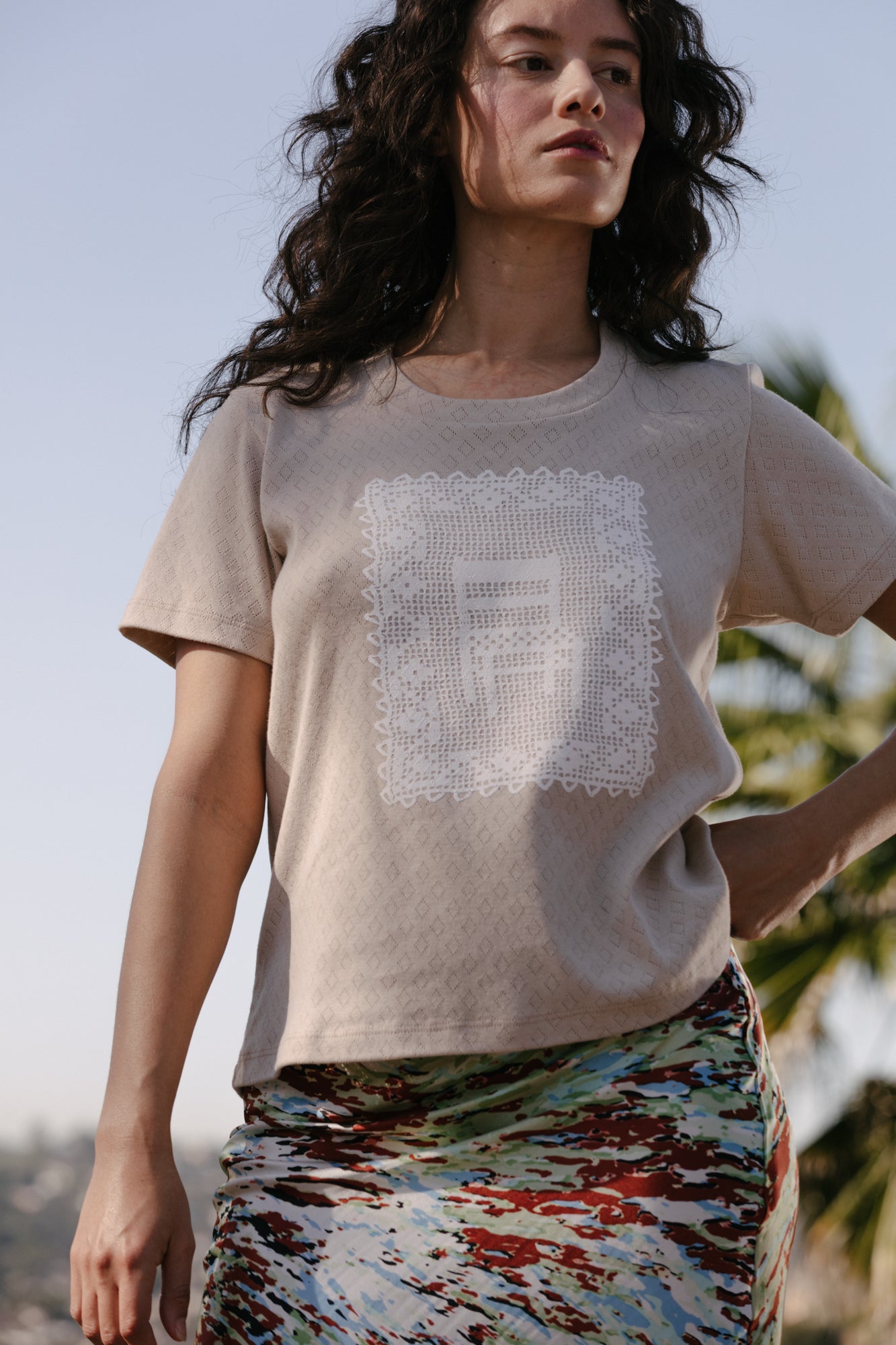Perfect Tee - Pointelle Doily