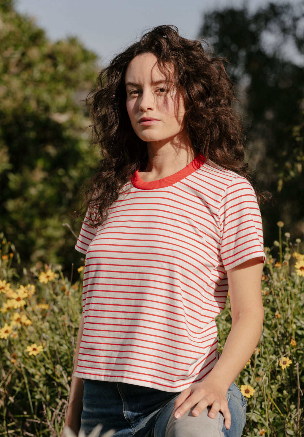 Perfect Little Short Sleeve Shirt - Red Stripe