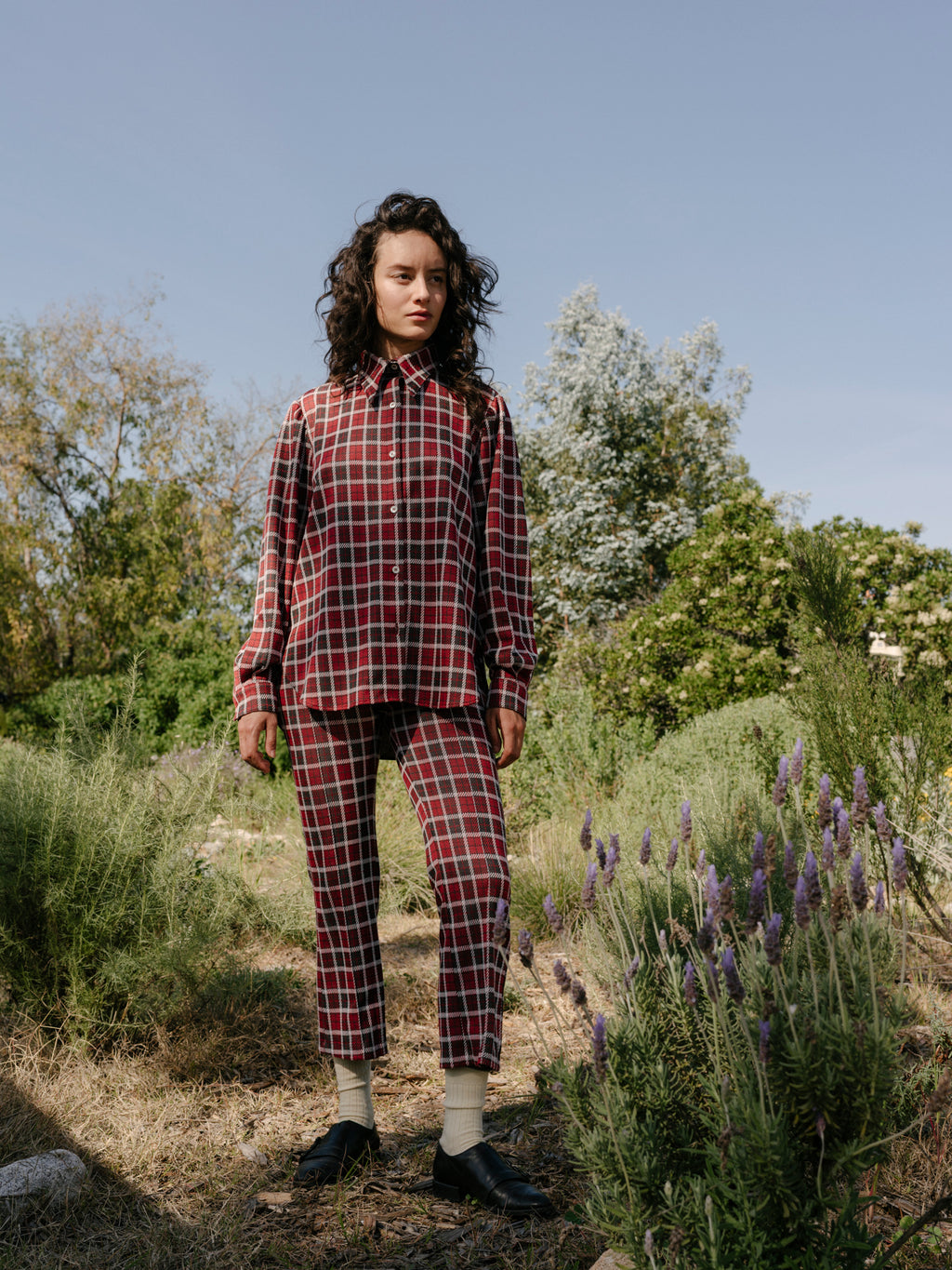 Kick Flare Pants - Redditch Plaid