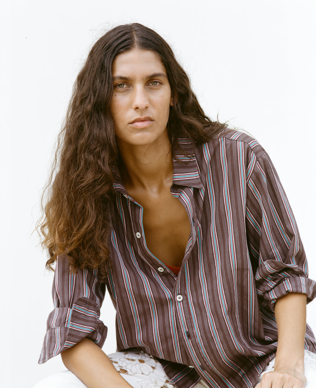 Sequoia Shirt - Brown Dobby Stripe