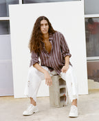 Sequoia Shirt - Brown Dobby Stripe
