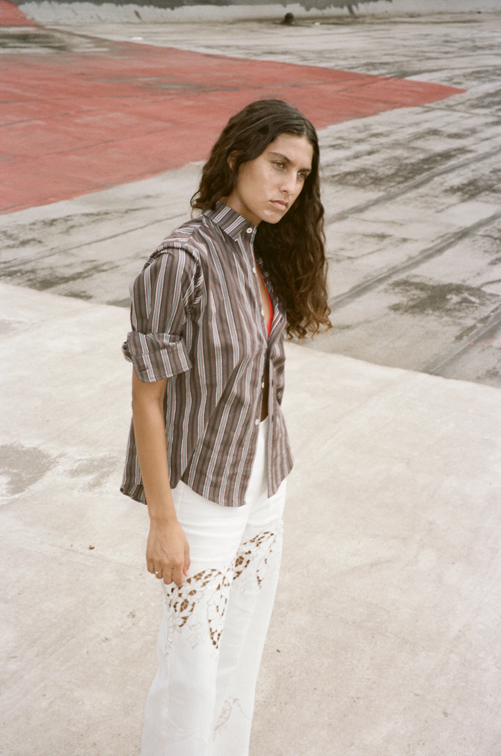Sequoia Shirt - Brown Dobby Stripe