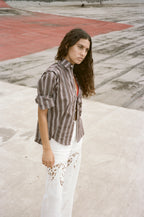 Sequoia Shirt - Brown Dobby Stripe
