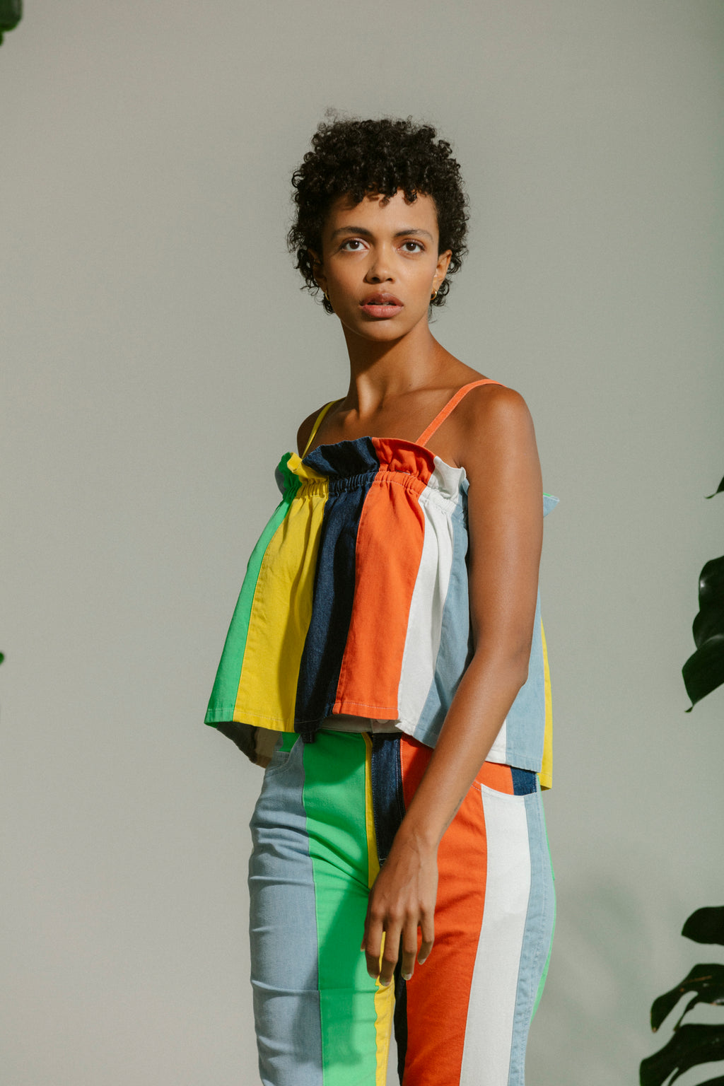 Ruffle Tank - Cabana Stripe