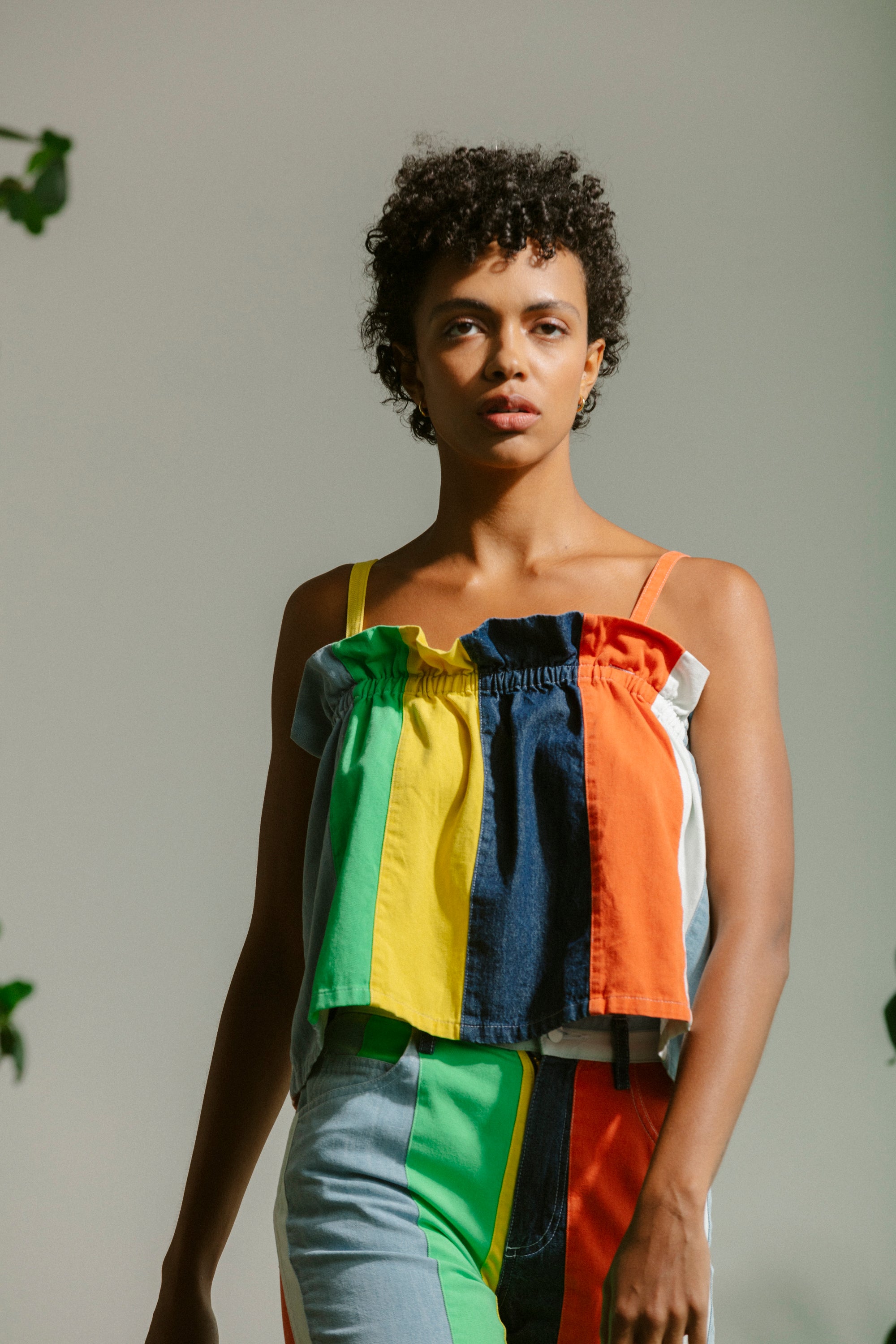 Ruffle Tank - Cabana Stripe