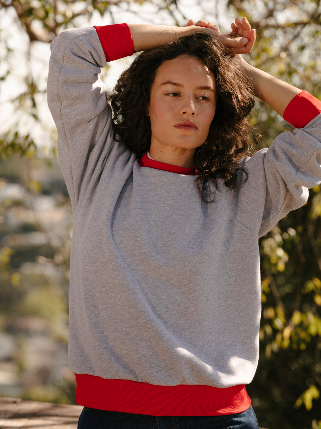 Rory Sweatshirt - Grey/Red