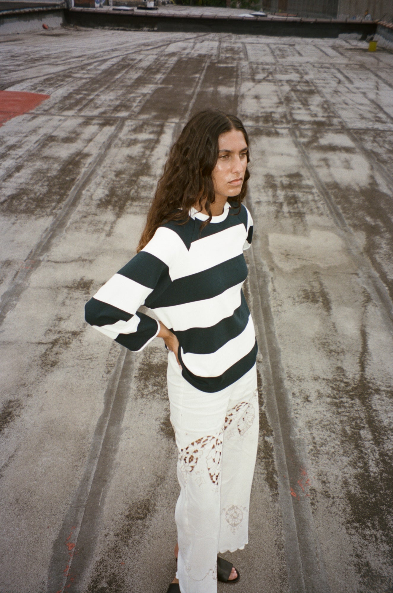 Boxy Raglan - Huge Stripe