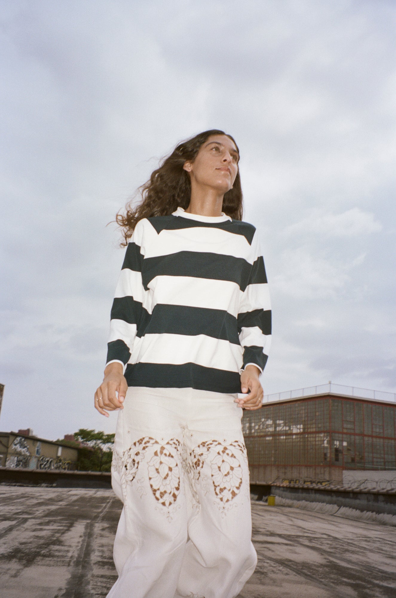 Scout Tie-Back Pant - Ivory Cutwork (S #3)