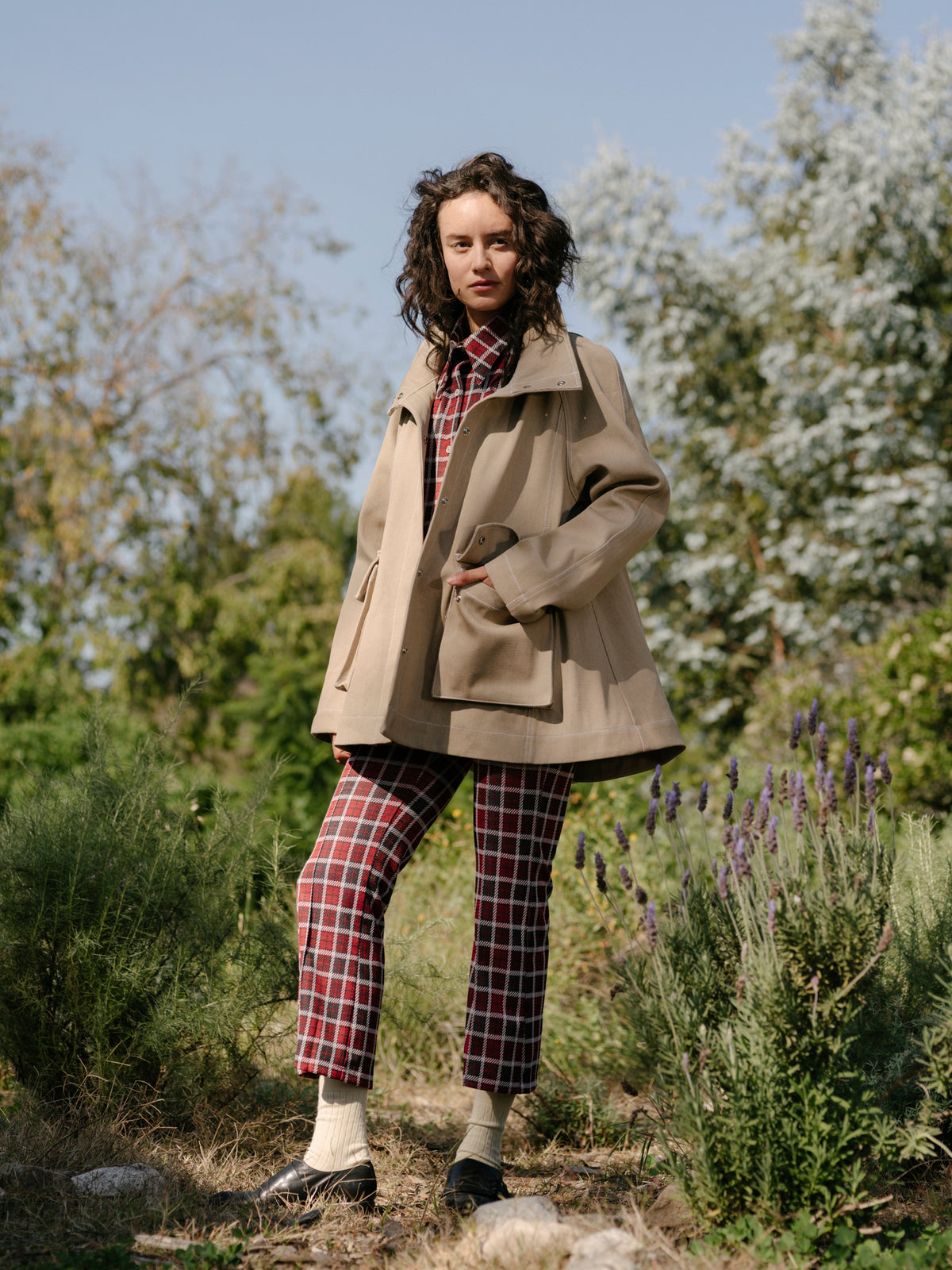 Kick Flare Pants - Redditch Plaid