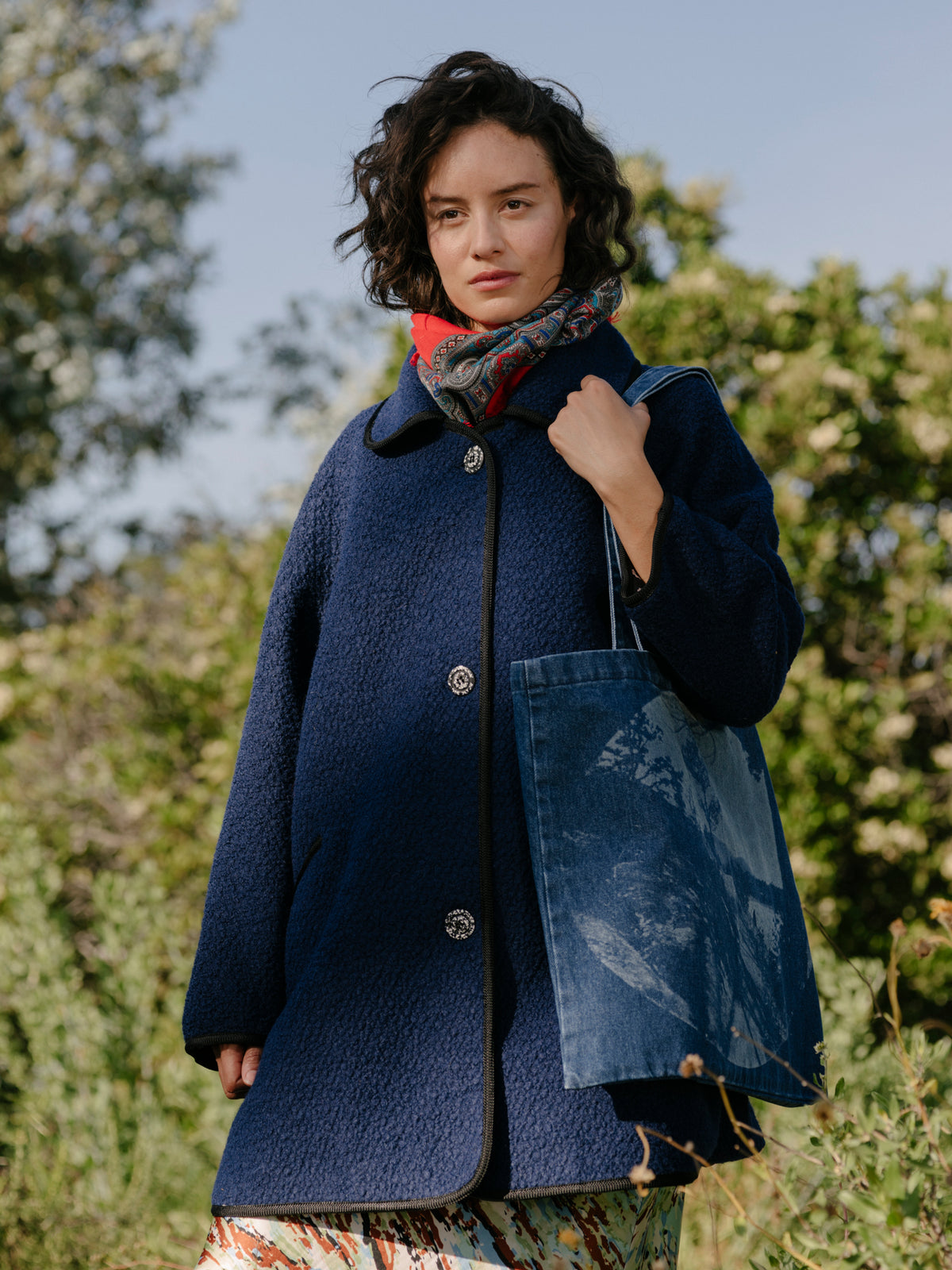 PREORDER Highland Coat - Navy Boucle