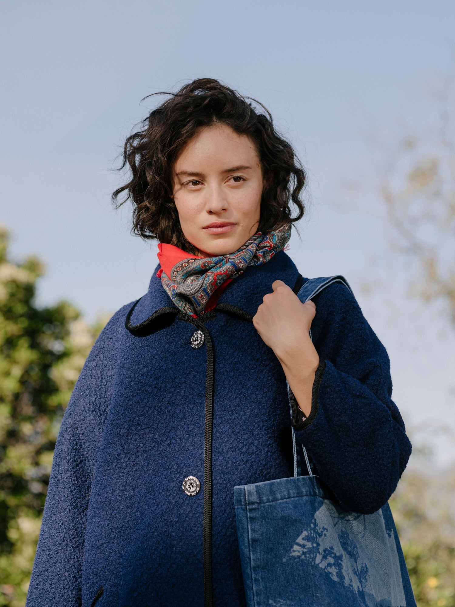 PREORDER Highland Coat - Navy Boucle